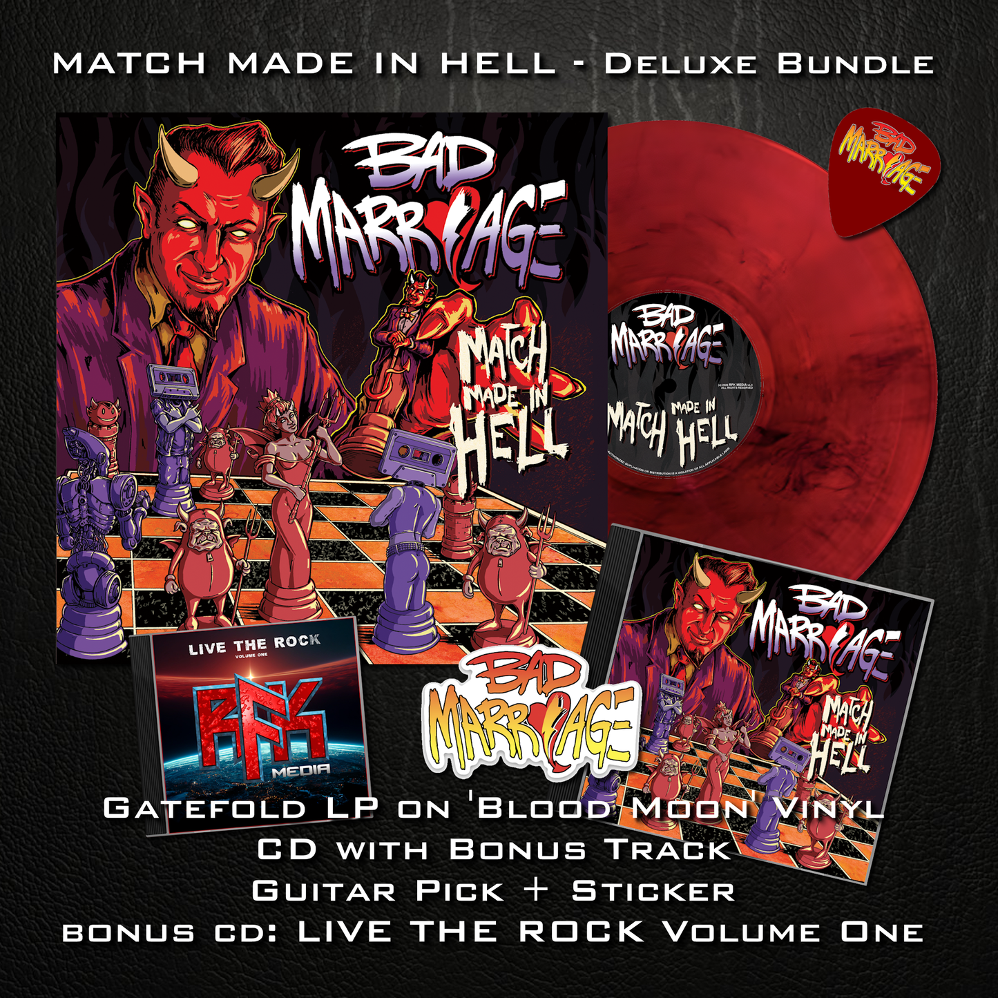 BAD MARRIAGE "Match Made In Hell" Deluxe Vinyl/CD Bundle