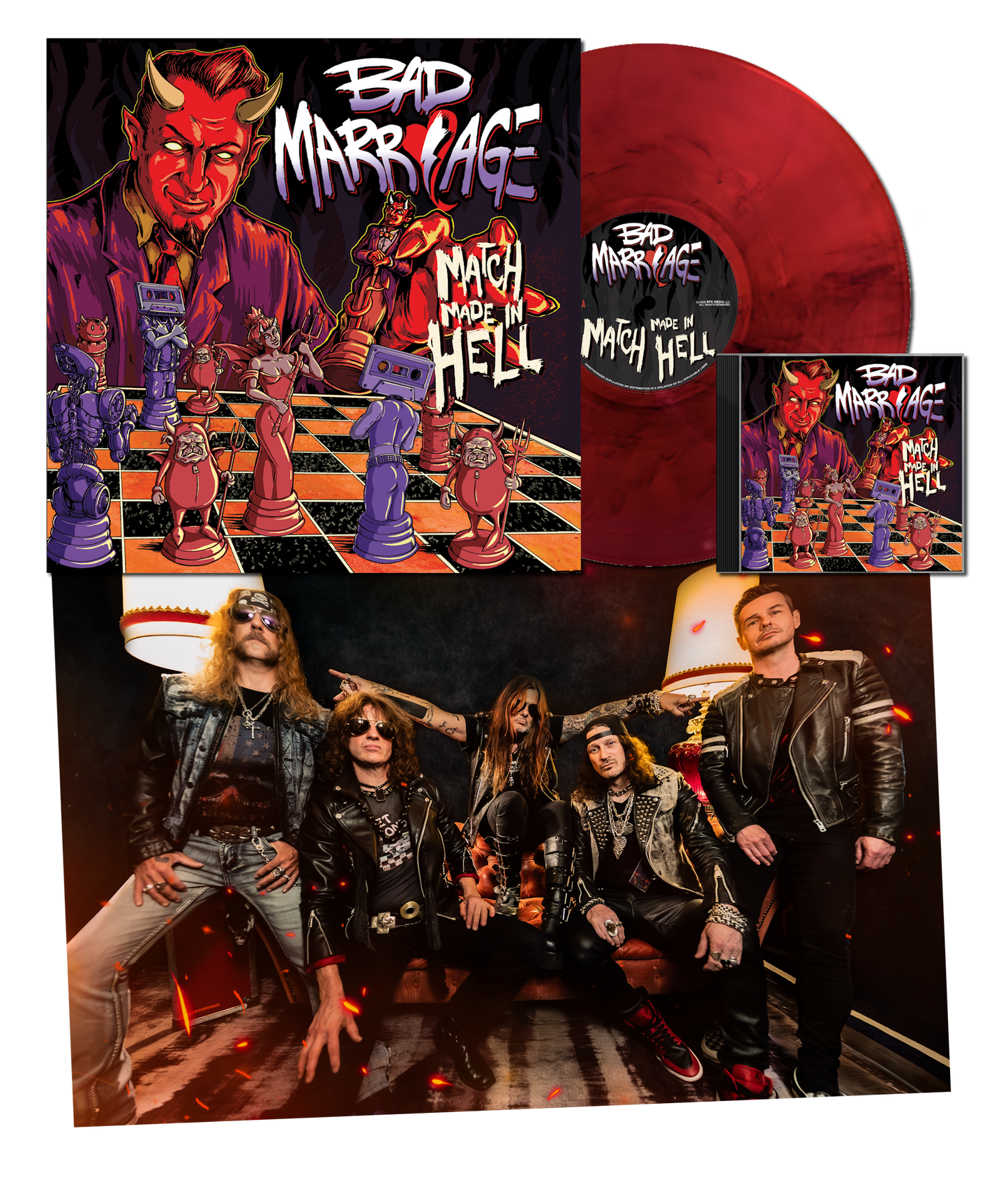 BAD MARRIAGE "Match Made In Hell" Deluxe Vinyl/CD Bundle